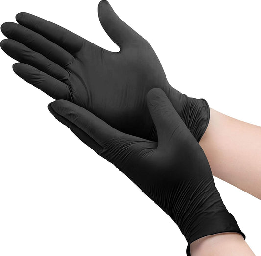 Ansell MICROFLEX MidKnight Touch Black Nitrile Gloves - 1 Box Size LARGE (100)
