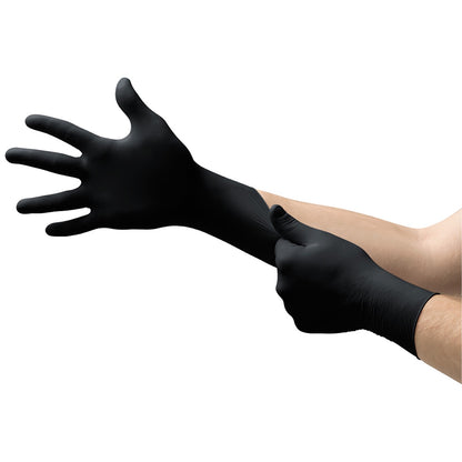 Ansell MICROFLEX MidKnight Touch Black Nitrile Gloves - 1 Box Size SMALL (100)