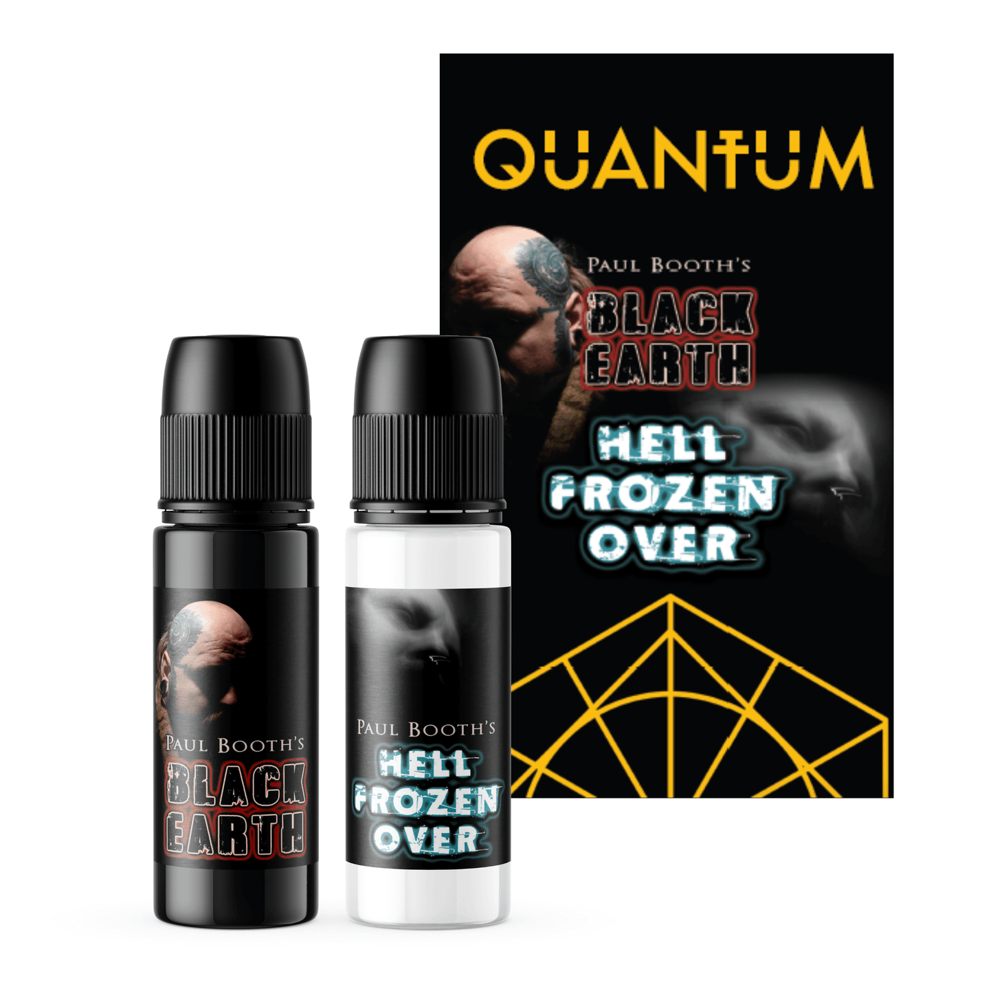 Quantum Tattoo Ink - 8oz Paul Booth Black Earth & 4oz Hell Frozen Over Box Set