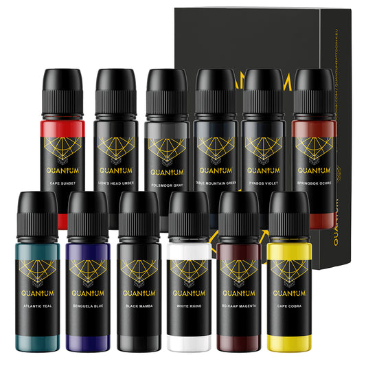 Quantum Tattoo Ink - 1oz Dean Taylor Cape Origin Colour Set (12 x 30ml)