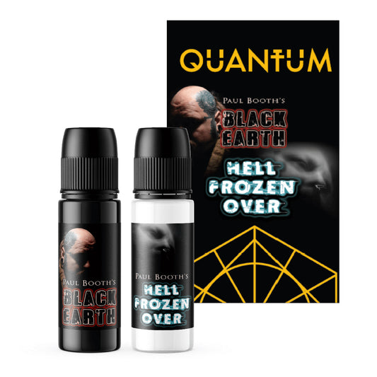Quantum Premium Tattoo Ink - 1oz Paul Booth Black Earth + Hell Frozen Over Set (2 x30ml)